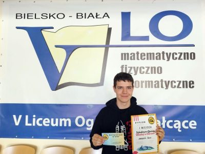 Mateusz Śliwa - zwycięzca Szkolnego Quizu Wiedzy o Górach